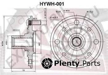  ASVA part HYWH-001 (HYWH001) Wheel Hub