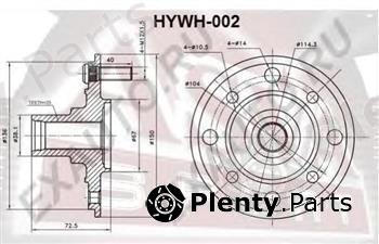  ASVA part HYWH-002 (HYWH002) Wheel Hub