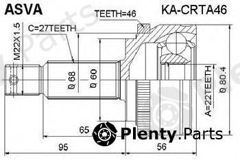  ASVA part KACRTA46 Joint Kit, drive shaft