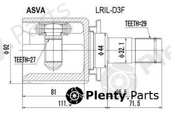  ASVA part LRILD3F Joint Kit, drive shaft