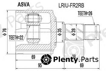  ASVA part LRIU-FR2RB (LRIUFR2RB) Joint Kit, drive shaft