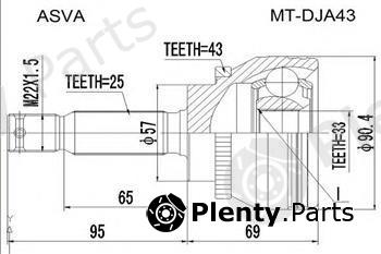  ASVA part MTDJA43 Joint Kit, drive shaft