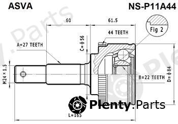  ASVA part NSP11A44 Joint Kit, drive shaft