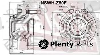  ASVA part NSWH-Z50F (NSWHZ50F) Wheel Bearing Kit