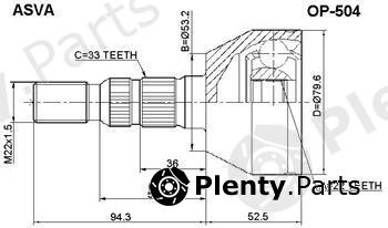  ASVA part OP504 Joint Kit, drive shaft