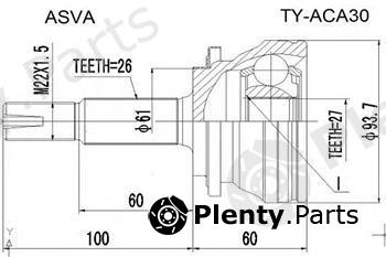  ASVA part TYACA30 Joint Kit, drive shaft