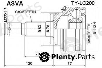  ASVA part TYLC200 Joint Kit, drive shaft