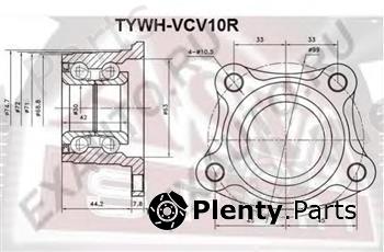  ASVA part TYWHVCV10R Wheel Bearing Kit