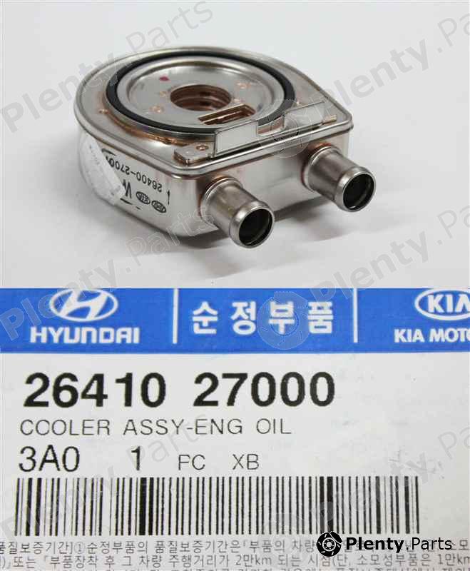 Genuine HYUNDAI / KIA (MOBIS) part 2641027000 Oil Cooler, engine oil