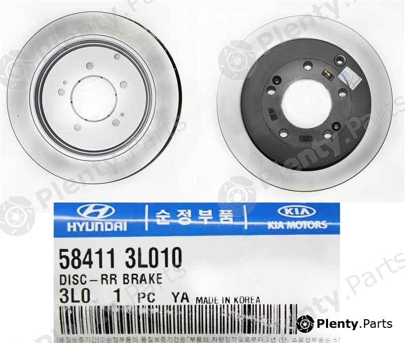 Genuine HYUNDAI / KIA (MOBIS) part 584113L010 Brake Disc