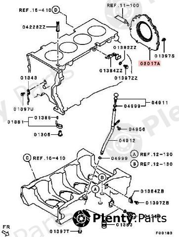 Genuine MITSUBISHI part 1052A824 Shaft Seal, crankshaft