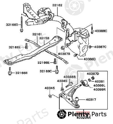 Genuine MITSUBISHI part MB912513 Track Control Arm