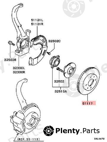 Genuine MITSUBISHI part MR475330 Brake Disc