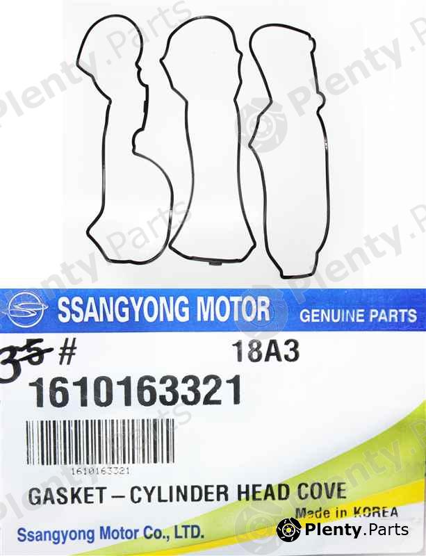 Genuine SSANGYONG part 1610163321 Gasket, cylinder head cover