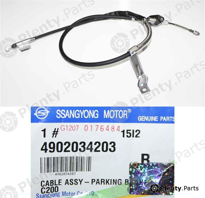 Genuine SSANGYONG part 4902034203 Cable, parking brake