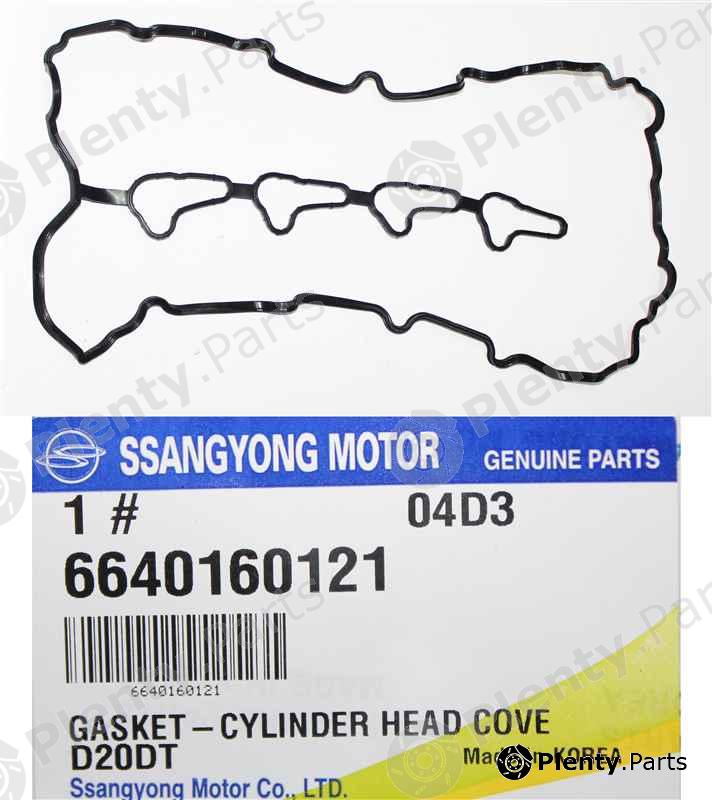 Genuine SSANGYONG part 6640160121 Gasket, cylinder head cover