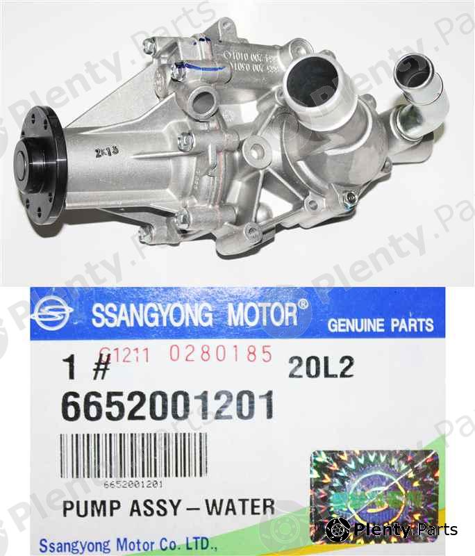 Genuine SSANGYONG part 6652001201 Water Pump