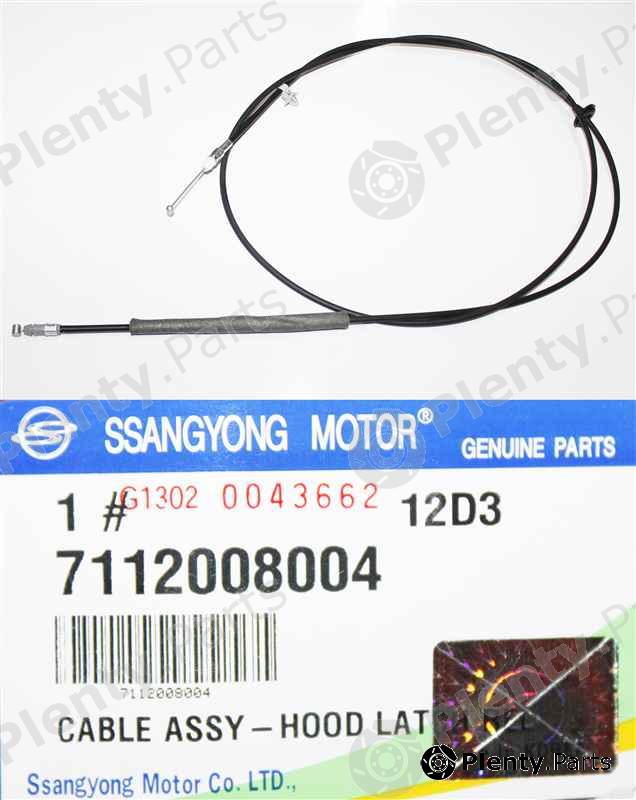 Genuine SSANGYONG part 7112008004 Bonnet Cable