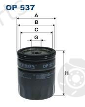  FILTRON part OP537 Oil Filter