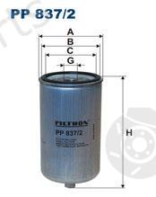  FILTRON part PP837/2 (PP8372) Fuel filter