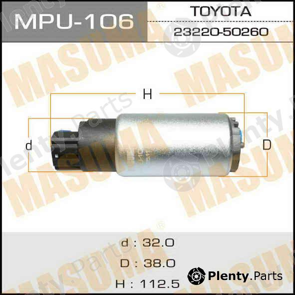 MASUMA part MPU-106 (MPU106) Replacement part