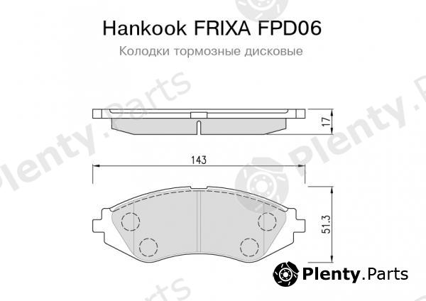  HANKOOK part FPD06 Brake Pad Set, disc brake