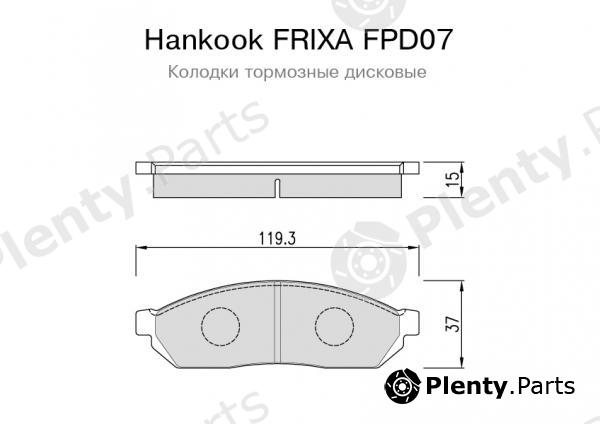  HANKOOK part FPD07 Brake Pad Set, disc brake
