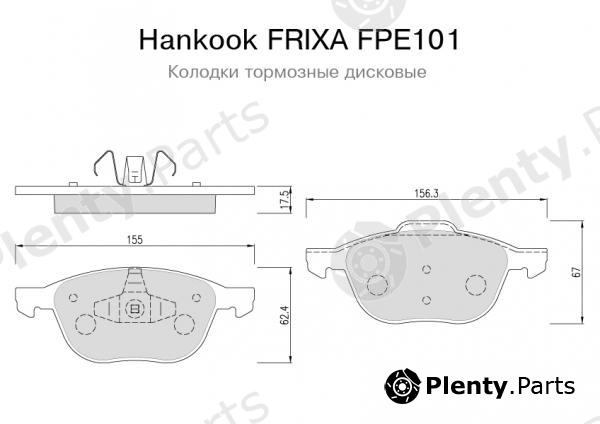  HANKOOK part FPE101 Brake Pad Set, disc brake