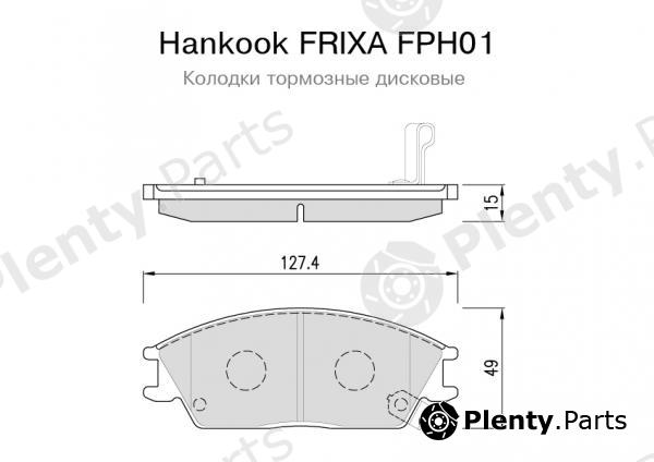  HANKOOK part FPH01 Brake Pad Set, disc brake