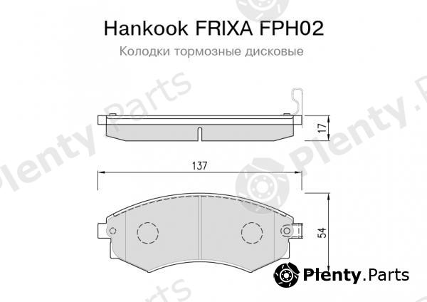  HANKOOK part FPH02 Brake Pad Set, disc brake