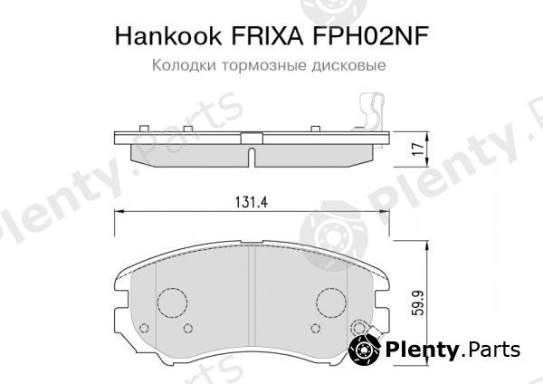  HANKOOK part FPH02NF Brake Pad Set, disc brake