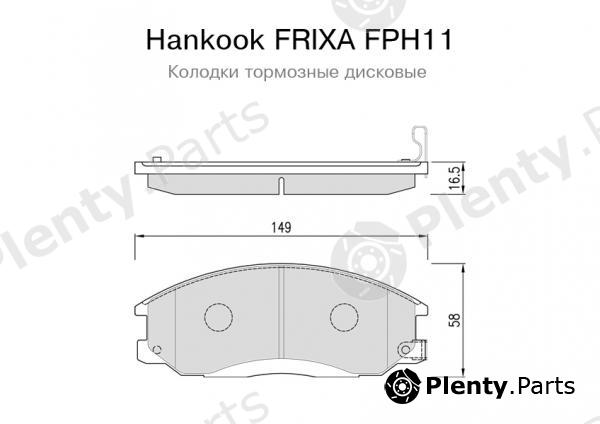  HANKOOK part FPH11 Brake Pad Set, disc brake