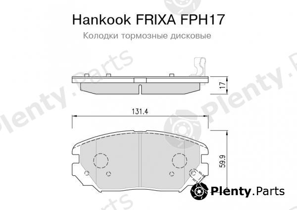  HANKOOK part FPH17 Brake Pad Set, disc brake
