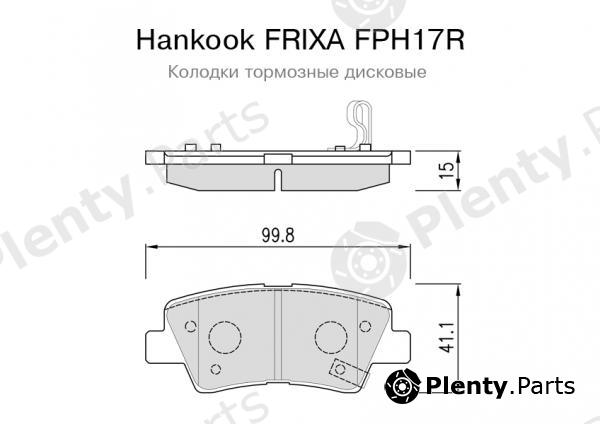  HANKOOK part FPH17R Brake Pad Set, disc brake