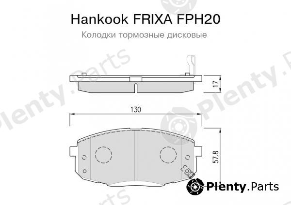  HANKOOK part FPH20 Brake Pad Set, disc brake