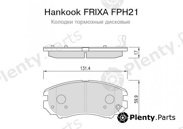  HANKOOK part FPH21 Brake Pad Set, disc brake
