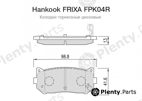 HANKOOK part FPK04R Brake Pad Set, disc brake