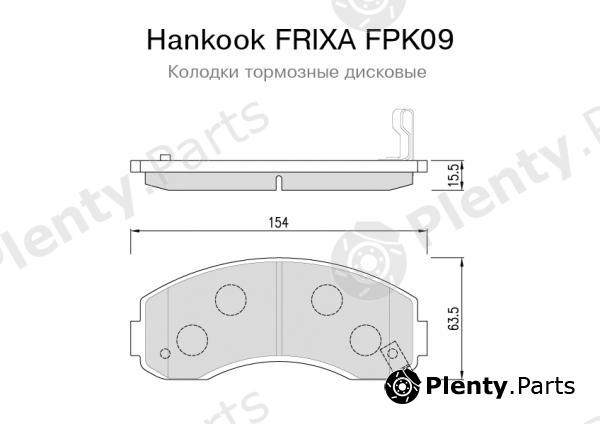  HANKOOK part FPK09 Brake Pad Set, disc brake