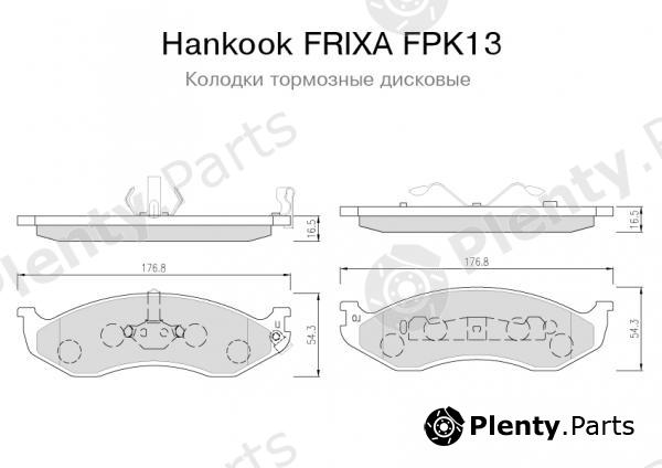  HANKOOK part FPK13 Brake Pad Set, disc brake