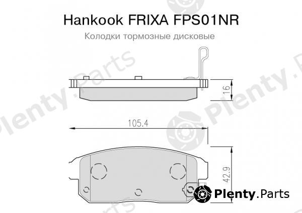  HANKOOK part FPS01NR Brake Pad Set, disc brake