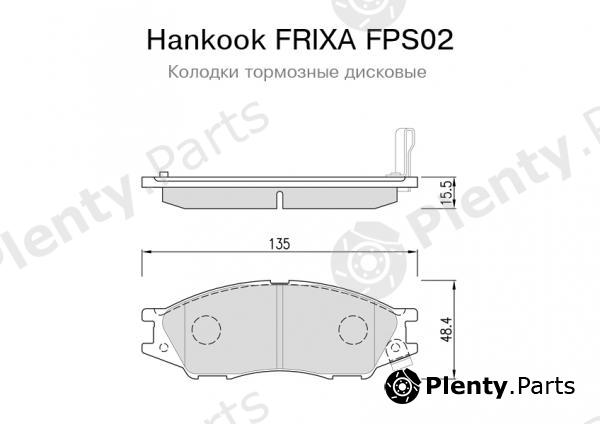  HANKOOK part FPS02 Brake Pad Set, disc brake