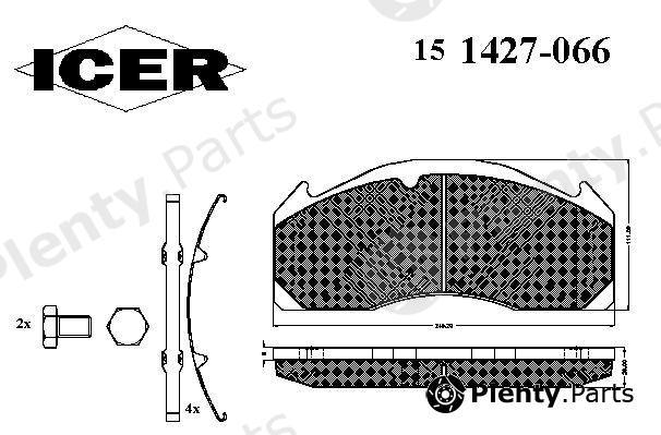  ICER part 151427-066 (151427066) Brake Pad Set, disc brake