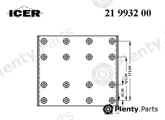  ICER part 21993200 Brake Lining Kit, drum brake