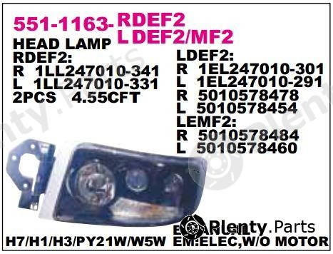  DEPO part 551-1163L-LDEF2 (5511163LLDEF2) Replacement part
