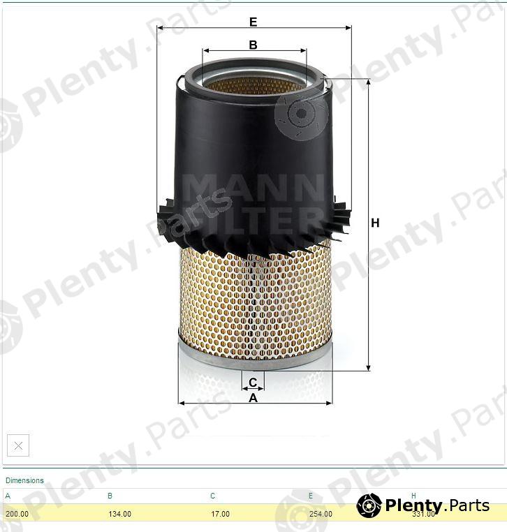  MANN-FILTER part C22337 Air Filter