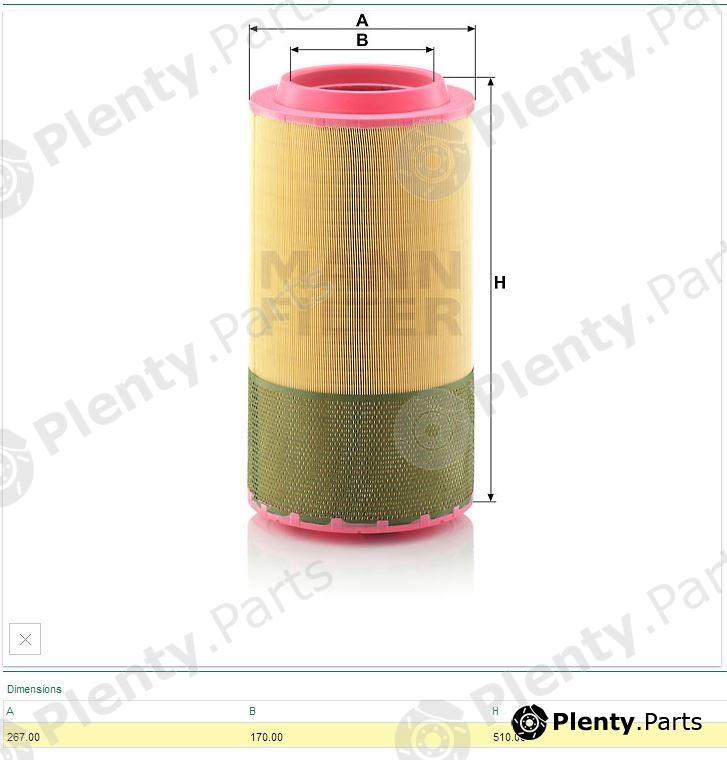  MANN-FILTER part C271250/1 (C2712501) Air Filter