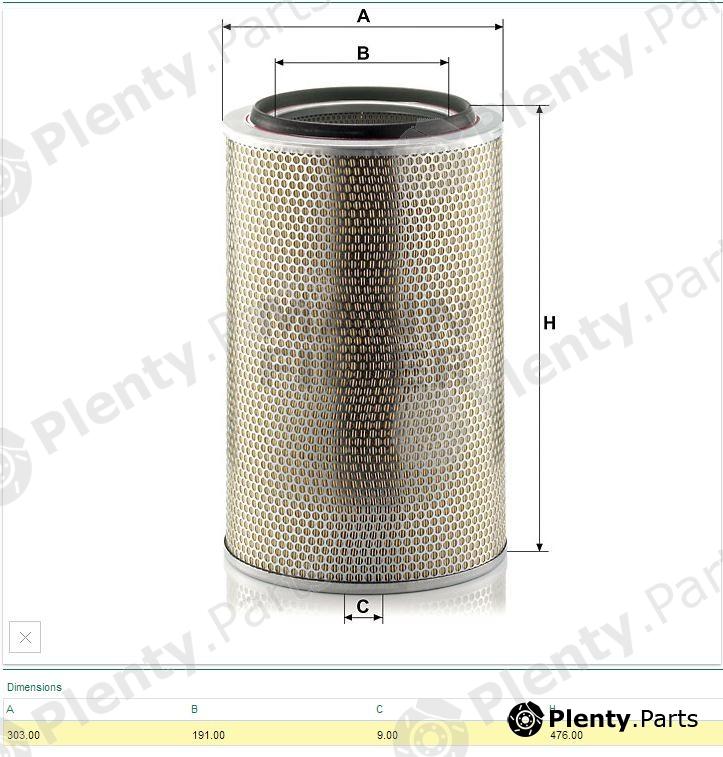  MANN-FILTER part C30850/2 (C308502) Air Filter