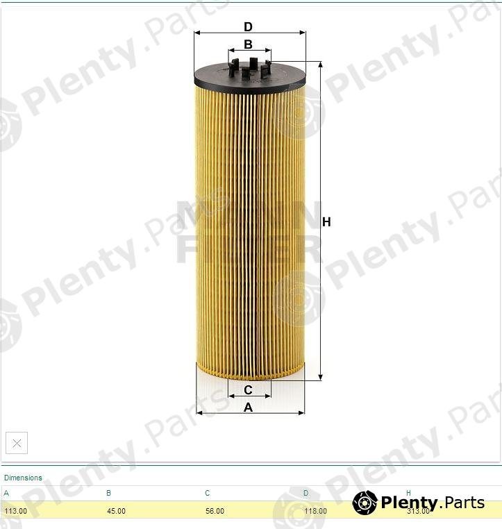  MANN-FILTER part HU12140x (HU12140X) Oil Filter
