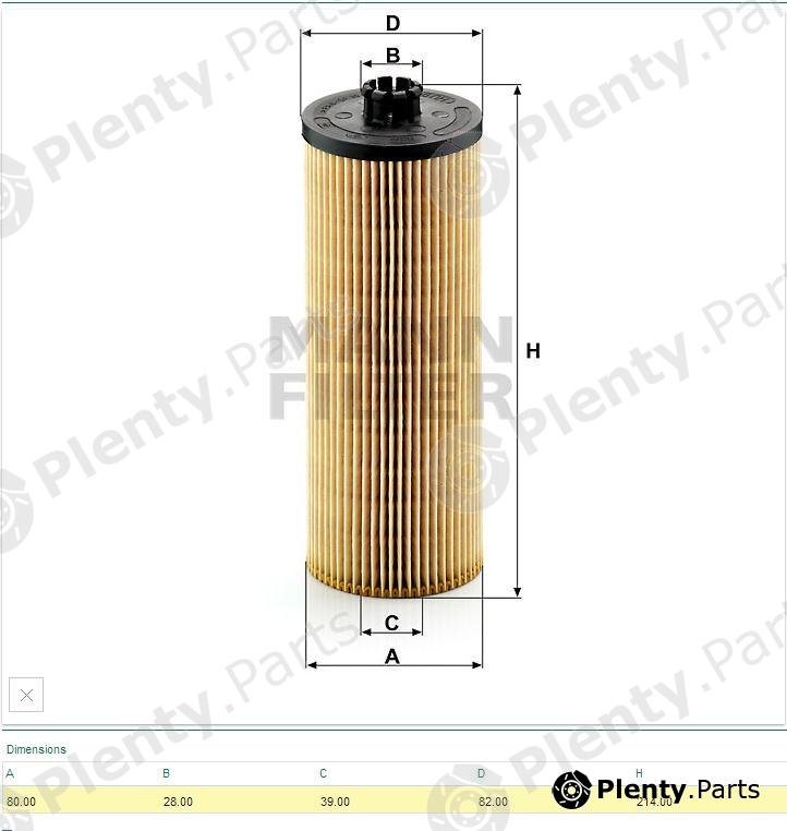  MANN-FILTER part HU947/2x (HU9472X) Oil Filter