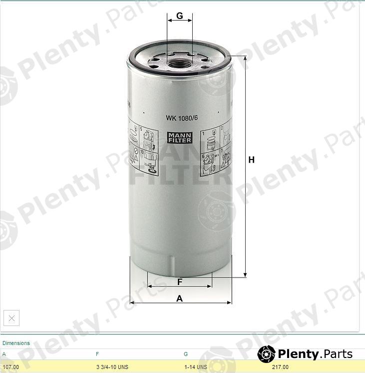  MANN-FILTER part PRELINE420 Fuel filter